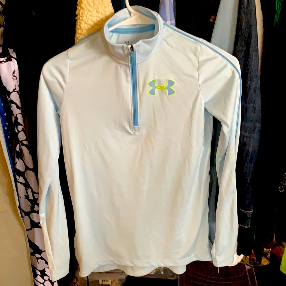 Blue under armour 1/4 zip